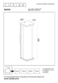 Kinkiet zewnętrzny Sligo czarny wys. 39cm. E27 IP65 lucide 15808/01/30 | 5411212152015 noxbox lampynox www.lampynox.pl