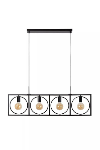 Lampa wisząca Suus czarny 4xE27 lucide 00427/04/30 | 5411212010872 noxbox lampynox www.lampynox.pl