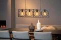 Lampa wisząca Suus czarny 4xE27 lucide 00427/04/30 | 5411212010872 noxbox lampynox www.lampynox.pl