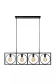 Lampa wisząca Suus czarny 4xE27 lucide 00427/04/30 | 5411212010872 noxbox lampynox www.lampynox.pl