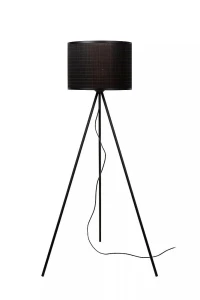 Tagalog czarny drewno Ø 55cm. E27 Lampa podłogowa trójnóg