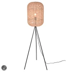 RUNA Czarny Mat / Brązowy  E27 Lampa podłogowa stojąca 