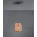 Lampa wisząca RUNA Czarny Mat / Brązowy  E27 Trio 303000132 | 4017807476781 noxbox lampynox www.lampynox.pl