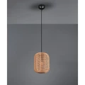 Lampa wisząca RUNA Czarny Mat / Brązowy  E27 Trio 303000132 | 4017807476781 noxbox lampynox www.lampynox.pl