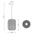 Lampa wisząca RUNA Czarny Mat / Brązowy  E27 Trio 303000132 | 4017807476781 noxbox lampynox www.lampynox.pl