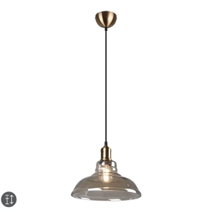 ALDO Patyna / Bursztynowy E27 Lampa wisząca 