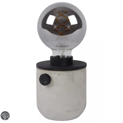 Lampka stołowa TANNER Beton / Czarny E27  ściemnialna Lucide 39521/01/30 | 5411212390745 noxbox lampynox www.lampynox.pl