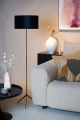 Lampa podłogowa stojąca Tondo matowe złoto | mosiądz | czarny Ø 38cm. E27 lucide 45790/81/02 | 5411212452375 noxbox lampynox www.lampynox.pl