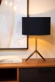 Lampka stołowa Tondo matowe złoto | mosiądz | czarny Ø 30cm. E27 lucide 45590/81/02 | 5411212452351 noxbox lampynox www.lampynox.pl