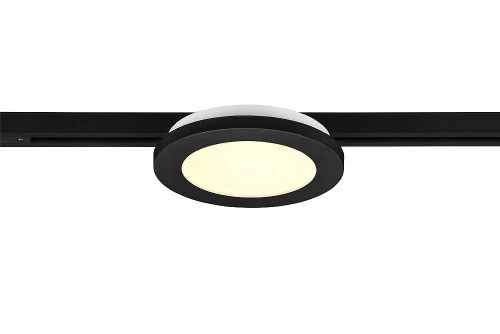 Plafon ściemnialny Camillus czarny mat Ø 17cm. LED Dim. 9W 3000K do systemu szyn 2-fazowych DUOLINE trio 76921032 | 4017807505979 noxbox lampynox www.lampynox.pl