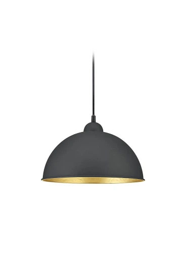 Lampa wisząca czarno - złota Ø 31cm. E27 do systemu szyn 2-fazowych DUOLINE trio 73120102 | 4017807471557 noxbox lampynox www.lampynox.pl
