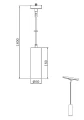 Lampa wisząca mosiądz mat Ø 6cm. GU10 do systemu szyn 2-fazowych DUOLINE trio 73240108 | 4017807542684 noxbox lampynox www.lampynox.pl