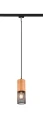 Lampa wisząca Tosh czarny mat | brąz Ø 8cm. E27 do systemu szyn 2-fazowych DUOLINE trio 73430132 | 4017807506037 noxbox lampynox www.lampynox.pl