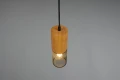 Lampa wisząca Tosh czarny mat | brąz Ø 8cm. E27 do systemu szyn 2-fazowych DUOLINE trio 73430132 | 4017807506037 noxbox lampynox www.lampynox.pl