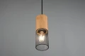 Lampa wisząca Tosh czarny mat | brąz Ø 8cm. E27 do systemu szyn 2-fazowych DUOLINE trio 73430132 | 4017807506037 noxbox lampynox www.lampynox.pl