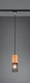 Lampa wisząca Tosh czarny mat | brąz Ø 8cm. E27 do systemu szyn 2-fazowych DUOLINE trio 73430132 | 4017807506037 noxbox lampynox www.lampynox.pl