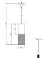 Lampa wisząca Tosh czarny mat | brąz Ø 8cm. E27 do systemu szyn 2-fazowych DUOLINE trio 73430132 | 4017807506037 noxbox lampynox www.lampynox.pl