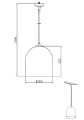 Lampa wisząca biały Ø 20cm. E14 do systemu szyn 2-fazowych DUOLINE trio 73520101 | 4017807471656 noxbox lampynox www.lampynox.pl