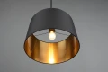 Lampa wisząca Hostel czarno - złoty Ø 40cm. E27 do systemu szyn 2-fazowych DUOLINE trio 73820180 | 4017807505856 noxbox lampynox www.lampynox.pl