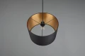 Lampa wisząca Hostel czarno - złoty Ø 40cm. E27 do systemu szyn 2-fazowych DUOLINE trio 73820180 | 4017807505856 noxbox lampynox www.lampynox.pl