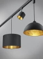 Lampa wisząca Hostel czarno - złoty Ø 40cm. E27 do systemu szyn 2-fazowych DUOLINE trio 73820180 | 4017807505856 noxbox lampynox www.lampynox.pl