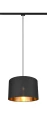 Lampa wisząca Hostel czarno - złoty Ø 40cm. E27 do systemu szyn 2-fazowych DUOLINE trio 73820180 | 4017807505856 noxbox lampynox www.lampynox.pl