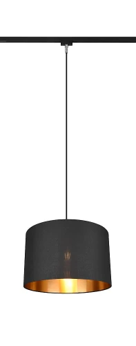 Lampa wisząca Hostel czarno - złoty Ø 40cm. E27 do systemu szyn 2-fazowych DUOLINE trio 73820180 | 4017807505856 noxbox lampynox www.lampynox.pl