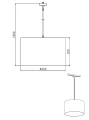 Lampa wisząca Hostel czarno - złoty Ø 40cm. E27 do systemu szyn 2-fazowych DUOLINE trio 73820180 | 4017807505856 noxbox lampynox www.lampynox.pl