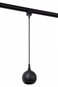 FAVORI czarna Ø 9cm. GU10 do systemu szyn 1-fazowych Lampa wisząca