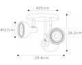 Spot Sensas biały Ø 25,8cm. 3xES111 lucide 30997/13/31 | 5411212303264 noxbox lampynox www.lampynox.pl