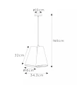 Lampa wisząca Gregory czarny Ø 34,3cm. 3xE27 lucide 30495/03/30 | 5411212303127 noxbox lampynox www.lampynox.pl