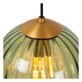Lampa wisząca Monsaraz zielony | bursztyn Ø 55cm. 3xE27 lucide 45493/03/33 | 5411212452412 noxbox lampynox www.lampynox.pl