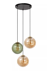 Monsaraz zielony | bursztyn Ø 55cm. 3xE27 Lampa wisząca