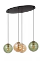 Lampa wisząca Monsaraz zielony | bursztyn 4xE27 lucide 45493/04/33 | 5411212452429 noxbox lampynox www.lampynox.pl