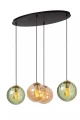 Lampa wisząca Monsaraz zielony | bursztyn 4xE27 lucide 45493/04/33 | 5411212452429 noxbox lampynox www.lampynox.pl