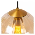 Lampa wisząca Monsaraz bursztynowy Ø 25cm. E27 lucide 45493/30/62 | 5411212452405 noxbox lampynox www.lampynox.pl