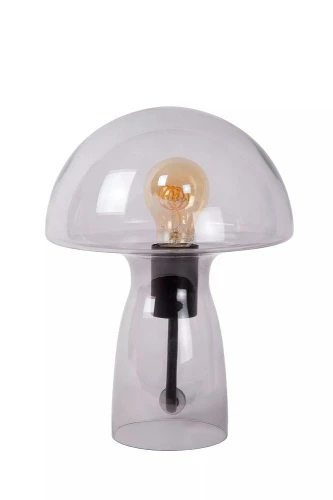 Lampka stołowa Fungo szary przydymiony E27 lucide 10514/01/65 | 5411212105745 noxbox lampynox www.lampynox.pl