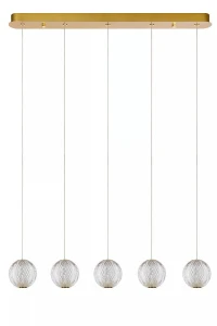 CINTRA przeźroczysta LED Dim. 5x4,7W 2700K Lampa wisząca ściemnialna