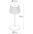 Zewnętrzna lampka stołowa JUSTINE biały LED dim. 2W 2700K IP54 ściemnialna Lucide 27889/02/31 | 5411212272188 noxbox lampynox www.lampynox.pl