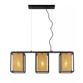 Lampa wisząca SANSA Czarna / Matowe złoto 3 x E27 Lampa wisząca Lucide 21422/03/30 | 5411212211231 noxbox lampynox www.lampynox.pl