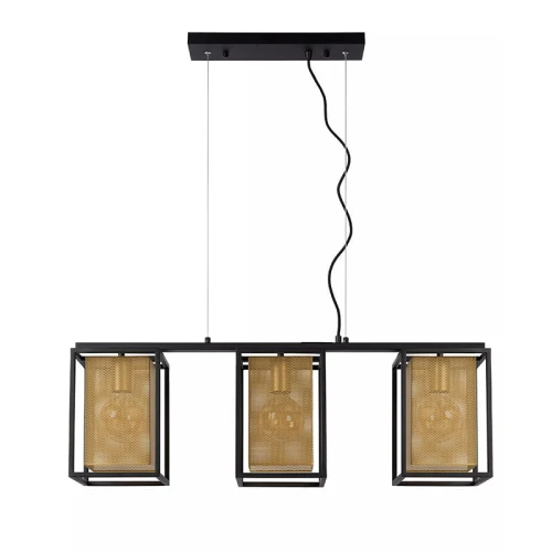 Lampa wisząca SANSA Czarna / Matowe złoto 3 x E27 Lampa wisząca Lucide 21422/03/30 | 5411212211231 noxbox lampynox www.lampynox.pl