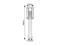 Lampa ogrodowa stojąca Dubrovnik czarny mat wys. 65cm. E27 IP44 rabalux 7240 | 5998250372402 noxbox lampynox www.lampynox.pl