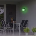 Kinkiet zewnętrzny sterowany aplikacją Durbe czarny Tuya Wi-Fi Bluetooth LED 10W 3000-6500K RGB IP54 rabalux 7246 | 5998250372464 noxbox lampynox www.lampynox.pl