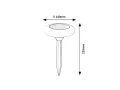 Lampa ogrodowa wbijana Haiti czarny zasilanie solarne LED 0,6W 3000K RGB IP65 rabalux 7069 | 5998250370699 noxbox lampynox www.lampynox.pl