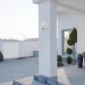 Kinkiet zewnętrzny z czujnikiem ruchu i zmierzchu Hitura biały PIR LED 15W 4000K IP54 rabalux 77029 | 5996595770297 noxbox lampynox www.lampynox.pl