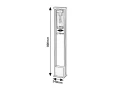 Lampa ogrodowa stojąca Kolta czarny mat wys. 80cm. E27 IP44 rabalux 7387 | 5998250373874 noxbox lampynox www.lampynox.pl