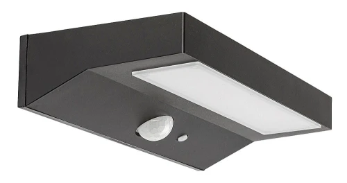 Kinkiet zewnętrzny z czujnikiem ruchu i zmierzchu Korana czarny zasilanie solarne PIR LED 6W 4000K IP44 rabalux 77023 | 5996595770235 noxbox lampynox www.lampynox.pl