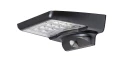 Kinkiet zewnętrzny z czujnikiem ruchu i zmierzchu Moselle czarny zasilanie solarne PIR LED 4W 4000K IP44 rabalux 77014 | 5996595770143 noxbox lampynox www.lampynox.pl
