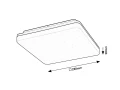 Plafon zewnętrzny Pernik czarny LED 24W 4000K IP54 rabalux 7250 | 5998250372501 noxbox lampynox www.lampynox.pl