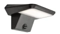 Kinkiet zewnętrzny z czujnikiem ruchu i zmierzchu Qesa czarny zasilanie solarne PIR LED 10W 4000K IP44 rabalux 77005 | 5996595770051 noxbox lampynox www.lampynox.pl